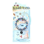 NEW JILZARAH Handmade Clay Beads DESTINATION CAPE COD Multi color 8mm Bracelet