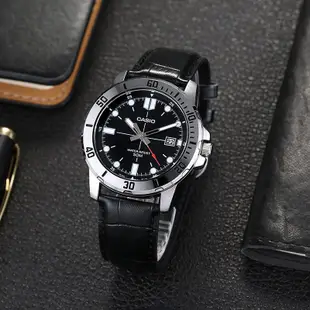Casio卡西歐手錶男商務水鬼海洋之心鋼帶指針石英錶 MTP-VD01L-1E