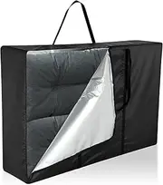 Fenghome Garden Storage Bag, Waterproof 420D Cushion Bag for Garden Cushions, Upholstery Cushions with Zip and Handles, Large Storage Bag, Black (120 x 30 x 80 cm)