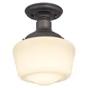 Roseto WCF22332 Chilliwack 1 Light 7"W Semi-Flush Drum Ceiling - Bronze