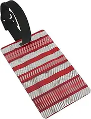 [Ghjkfbf] Red Stripe Print Luggage Tag Baggage Handbag School Bag Backpack Travel Bag Tag Travel Bag Suitcasetag