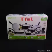 T-fal Initiatives Ceramic Non Stick Cookware 16 Piece Set