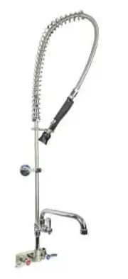 BK Resources Evolution 4" Center Splash Mount Pre-Rinse Assembly w/Add-On