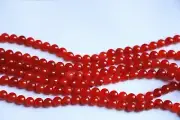 Red Orange carnelian round beads, Carnelian Gemstone Beads, 10mm, 13.5''