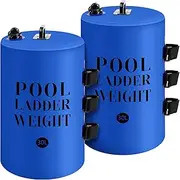 moonoom 2Pcs 30L Pool Ladder Weights, 500D PVC Waterproof Swimming Pool Sand Bags with Heavy-Duty Nylon and Handle, UniversalPool Step Anchor Bag for Above Ground and in-Ground Stairs