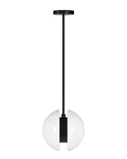 Abraham + Ivy Kyriana 10in Wide 2-Light Pendant with Glass Shade