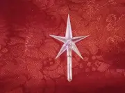 Medium CLEAR Iridescent Aurora Star for Ceramic Christmas Tree Topper