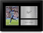 HWC Trading Simon Adingra Brighton & Hove Albion Gifts Printed Signed Autograph Picture for Football Fans and Supporters - A4 Framed