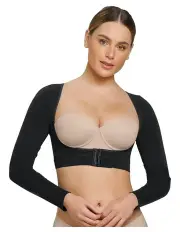[Leonisa] Long Post Surgery Arm Compression Sleeves in Black