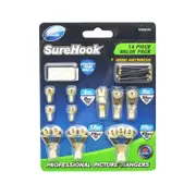Zenith 4 To 45kg Brass Plated SureHook Picture Hanger Kit - 14 Piece