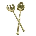 NEW Flair Decor Gold Bamboo Salad Servers
