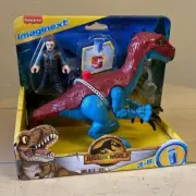 Imaginext Jurassic World Therizinosaurus & Owen Set Ages 3-8 Toy Fisher Price
