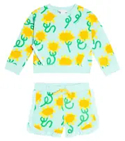 [Stella McCartney Kids] Stella McCartney Kids Floral cotton sweatshirt and sweatpants set Y 4 multicoloured