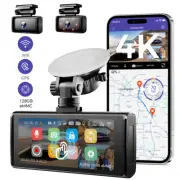 AZDOME 3 Lens 4K/2K/1080P Dash Cam WiFi GPS Front Cabin Rear Car Camera 128GB