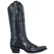 Corral Boots Embroidered Snip Toe Cowboy Womens Black Casual Boots L5060