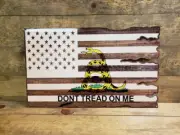 Don't Tread On Me USA Flag Steel Sign