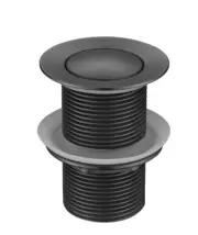 Gunmetal Grey 32mm Vanity Basin Sink Pop up Waste Plug With No Overflow