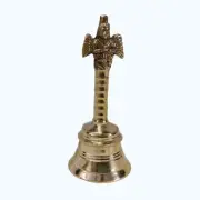 Brass Ghanti Bell for Pooja | Hand Held Bell for Alarm,Ringing and Service Bell