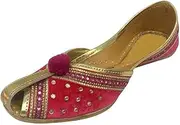 [Step n Style] Women Velvet & Leather Khussa Shoes Punjabi Jutti Indian Handmade Ballet