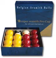 Super Aramith Pro Cup Casino 8 Pool Balls Spot Measle Dotted Cue Ball
