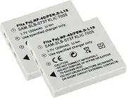 2 Packs 3.7v 1200mah D-LI8 Replacement Battery for Pentax Optio A10 A20 A30 A36 A40 E65 L20 S S4 S5Z S6 S7 SV SVI T10 T20 W10 W20 WP WPI X