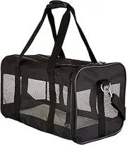 Lightweight Pet Carrier Crate,Shoulder Travel Bag Outdoor Pouch Mesh Shoulder Carry Bag Tote Handbag,Black,43 * 24 * 26cm
