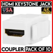 HDMI Keystone Jack for Wall plate Snap-in HDMI Female Coupler Connector 10PCS