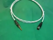 1 Ft Silver Plated Mini XLR Female to 3.5mm Stereo Male For Pro Lapel Mic Cable.