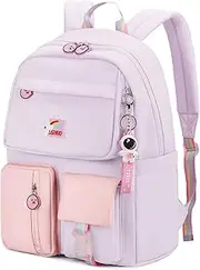 [LISINUO] Kids Backpacks for Girls Backpack School Bookbag for Teenage Cute Book Bag Send Pendant