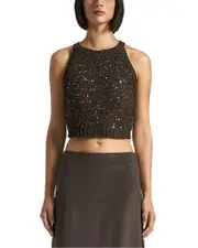 Peserico Sequin Knitted Crop Top