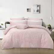 Bianca Alden Blush Velvet Quilt Cover Set