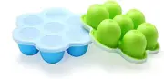 2-Pack Mini Silicone Egg Bites Mold, for Instant Pot 3 qt and Above (Blue&Green)