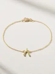 [Jennifer Meyer] Jennifer Meyer - Mini Wishbone 18-karat Gold Bracelet - One size One size Gold
