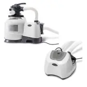 INTEX Saltwater System and Sand Filter Pump Set for Above Ground Swimming Pool