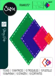Sizzix Framelits Die Set 13PK - Fanciful Framelits, Katy Deco Diamonds by Stacey Park
