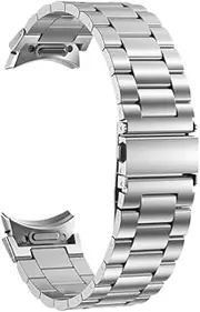 [PnterLoce] Metal Steel Link Bracelet Band Fit for Samsung Galaxy Watch 6 Classic 47mm/Watch5 Pro 45mm/Watch4 46mm Strap No Gaps