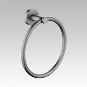 Pentro Gun Metal Grey Round Wall Mounted Round Hand Towel Ring