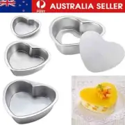 Tin Heart Shaped Bread Cake Pan Bakeware Mold Baking Tray Molds
