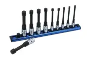 Laser Tools Reduced Shank Hex Socket Bit Set 1/4d & 3/8D 10pc 8910