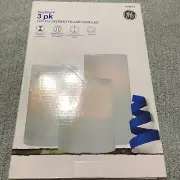 GE 2127374 3 PACK LED FLICKERING PILLAR CANDLES BATTERY OPERATED Built In Timer