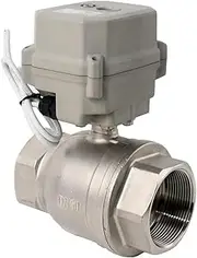 NPT 2'' Motorized Ball Valve AC24V,DC12-24V Electrical Ball Valve CR2-02 with Manual Override & Indicator Stainless Steel 304
