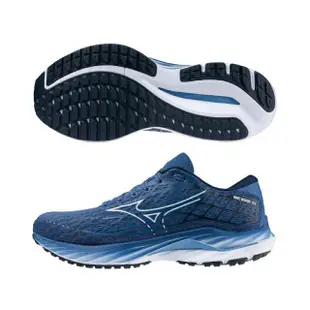 【MIZUNO 美津濃】慢跑鞋 男鞋 運動鞋 緩震 支撐型 超寬楦 INSPIRE 藍 J1GC244506