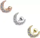 18g Crescent Moon Surgical Steel Cartilage/Tragus/Helix/Conch/Lip/Labret Studs