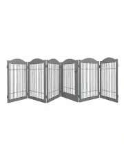 [PaWz] Indoor 6 Panels Pet Exercise Cage Enclosure Fence in Grey