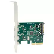PCI-E 4x Express to USB 3.1 USB-C Type C Dual Port Add on Expansion Card Adapter