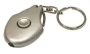 Micro Mini LED White Beam Keyring Chain Flashlight Torch Lamp Camping GREY