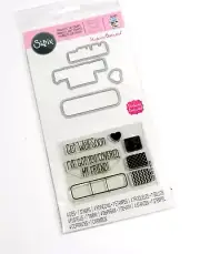 NEW - Sizzix Framelits "Get Well Soon'' Metal Die 662473