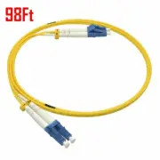 98FT 30M Meter LC UPC to LC UPC Duplex 9/125 Single Mode Fiber Optic Patch Cable