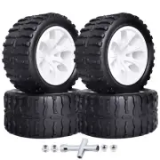 Pre-Glued GoHobby 1/10 RC Truck Tires 2.8" and 12mm Hex Wheels Fits for Traxx...
