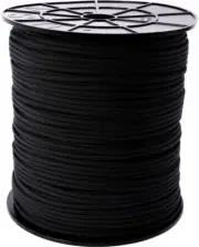 Atwood Rope MFG Parachute Cord Black Spool, 7 strand core, 1000 ft #RG1215S